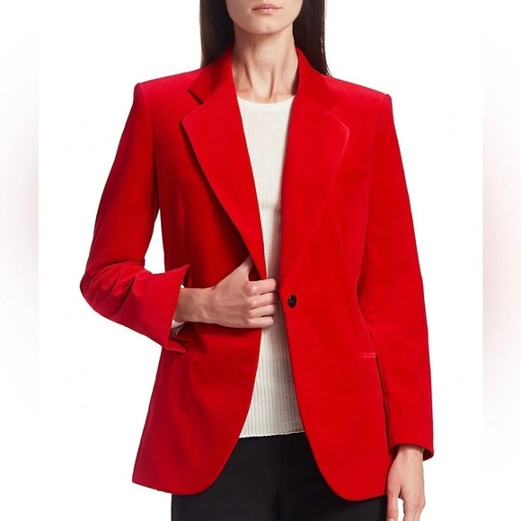 NWT Theory Red Velvet Blazer size 0